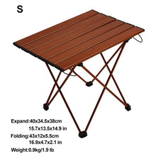 Load image into Gallery viewer, HooRu Portable Aluminum Table Picnic Beach Fishing Folding Table Outdoor Lightweight Backpacking Camping Desk with Carry Bag