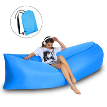 Load image into Gallery viewer, HooRu Inflatable Sofa Beach Camping Sleeping Air Sofa Lightweight Portable Folding Lazy Lounger Bed for Travel Picnic Outdoor