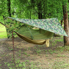 Load image into Gallery viewer, Pop-Up Portable Camping Hammock with Mosquito Net and Sun Shelter,Parachute Swing Hammocks Rain Fly Hammock Canopy Camping Stuff