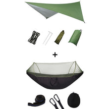 Load image into Gallery viewer, Pop-Up Portable Camping Hammock with Mosquito Net and Sun Shelter,Parachute Swing Hammocks Rain Fly Hammock Canopy Camping Stuff