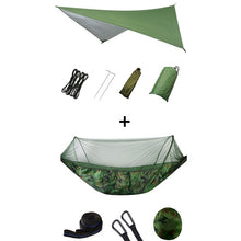 Load image into Gallery viewer, Pop-Up Portable Camping Hammock with Mosquito Net and Sun Shelter,Parachute Swing Hammocks Rain Fly Hammock Canopy Camping Stuff