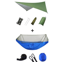 Load image into Gallery viewer, Pop-Up Portable Camping Hammock with Mosquito Net and Sun Shelter,Parachute Swing Hammocks Rain Fly Hammock Canopy Camping Stuff