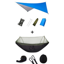 Load image into Gallery viewer, Pop-Up Portable Camping Hammock with Mosquito Net and Sun Shelter,Parachute Swing Hammocks Rain Fly Hammock Canopy Camping Stuff