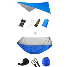 Load image into Gallery viewer, Pop-Up Portable Camping Hammock with Mosquito Net and Sun Shelter,Parachute Swing Hammocks Rain Fly Hammock Canopy Camping Stuff