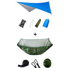 Load image into Gallery viewer, Pop-Up Portable Camping Hammock with Mosquito Net and Sun Shelter,Parachute Swing Hammocks Rain Fly Hammock Canopy Camping Stuff