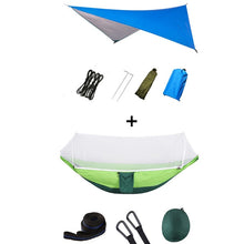 Load image into Gallery viewer, Pop-Up Portable Camping Hammock with Mosquito Net and Sun Shelter,Parachute Swing Hammocks Rain Fly Hammock Canopy Camping Stuff