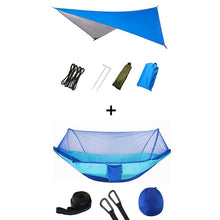 Load image into Gallery viewer, Pop-Up Portable Camping Hammock with Mosquito Net and Sun Shelter,Parachute Swing Hammocks Rain Fly Hammock Canopy Camping Stuff