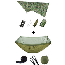 Load image into Gallery viewer, Pop-Up Portable Camping Hammock with Mosquito Net and Sun Shelter,Parachute Swing Hammocks Rain Fly Hammock Canopy Camping Stuff