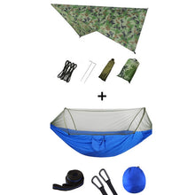 Load image into Gallery viewer, Pop-Up Portable Camping Hammock with Mosquito Net and Sun Shelter,Parachute Swing Hammocks Rain Fly Hammock Canopy Camping Stuff