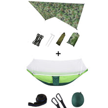 Load image into Gallery viewer, Pop-Up Portable Camping Hammock with Mosquito Net and Sun Shelter,Parachute Swing Hammocks Rain Fly Hammock Canopy Camping Stuff