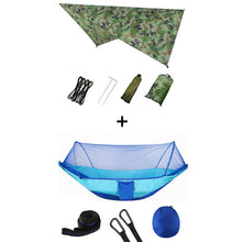 Load image into Gallery viewer, Pop-Up Portable Camping Hammock with Mosquito Net and Sun Shelter,Parachute Swing Hammocks Rain Fly Hammock Canopy Camping Stuff