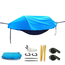 Load image into Gallery viewer, Multi-functional insect net waterproof windproof ultralight parachute hammock aerial tent Portable Outdoor Camping 270x140cm
