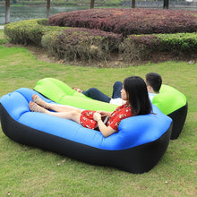 Load image into Gallery viewer, Inflatable sun lounger Camping sofa lazy bag folding air sofa double sleeping bags adult air bed lounge pad chair mattress
