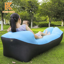 Load image into Gallery viewer, Inflatable sun lounger Camping sofa lazy bag folding air sofa double sleeping bags adult air bed lounge pad chair mattress
