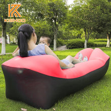 Load image into Gallery viewer, Inflatable sun lounger Camping sofa lazy bag folding air sofa double sleeping bags adult air bed lounge pad chair mattress
