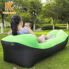 Load image into Gallery viewer, Inflatable sun lounger Camping sofa lazy bag folding air sofa double sleeping bags adult air bed lounge pad chair mattress
