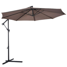 Load image into Gallery viewer, Giantex 10&#39; Hanging Umbrella Patio Sun Shade Offset Outdoor Market W/T Cross Base Outdoor Furniture OP2808
