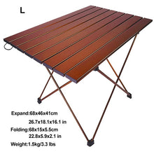 Load image into Gallery viewer, HooRu Portable Aluminum Table Picnic Beach Fishing Folding Table Outdoor Lightweight Backpacking Camping Desk with Carry Bag
