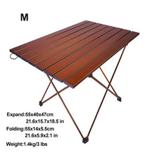 Load image into Gallery viewer, HooRu Portable Aluminum Table Picnic Beach Fishing Folding Table Outdoor Lightweight Backpacking Camping Desk with Carry Bag
