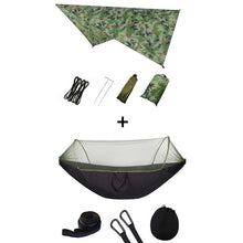 Load image into Gallery viewer, Pop-Up Portable Camping Hammock with Mosquito Net and Sun Shelter,Parachute Swing Hammocks Rain Fly Hammock Canopy Camping Stuff
