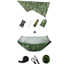 Load image into Gallery viewer, Pop-Up Portable Camping Hammock with Mosquito Net and Sun Shelter,Parachute Swing Hammocks Rain Fly Hammock Canopy Camping Stuff
