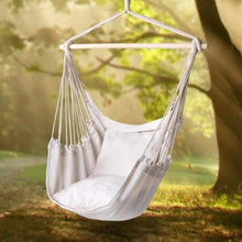 Load image into Gallery viewer, 150kg Hammock Garden Hang Lazy Chair Swinging Indoor Outdoor Furniture Hanging Rope Chair Swing Chair Seat bed Travel Camping

