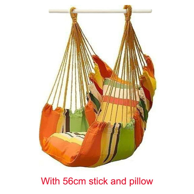 150kg Hammock Garden Hang Lazy Chair Swinging Indoor Outdoor Furniture Hanging Rope Chair Swing Chair Seat bed Travel Camping