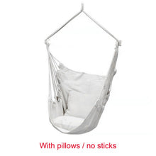 Load image into Gallery viewer, 150kg Hammock Garden Hang Lazy Chair Swinging Indoor Outdoor Furniture Hanging Rope Chair Swing Chair Seat bed Travel Camping
