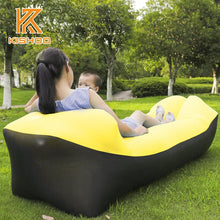 Load image into Gallery viewer, Inflatable sun lounger Camping sofa lazy bag folding air sofa double sleeping bags adult air bed lounge pad chair mattress
