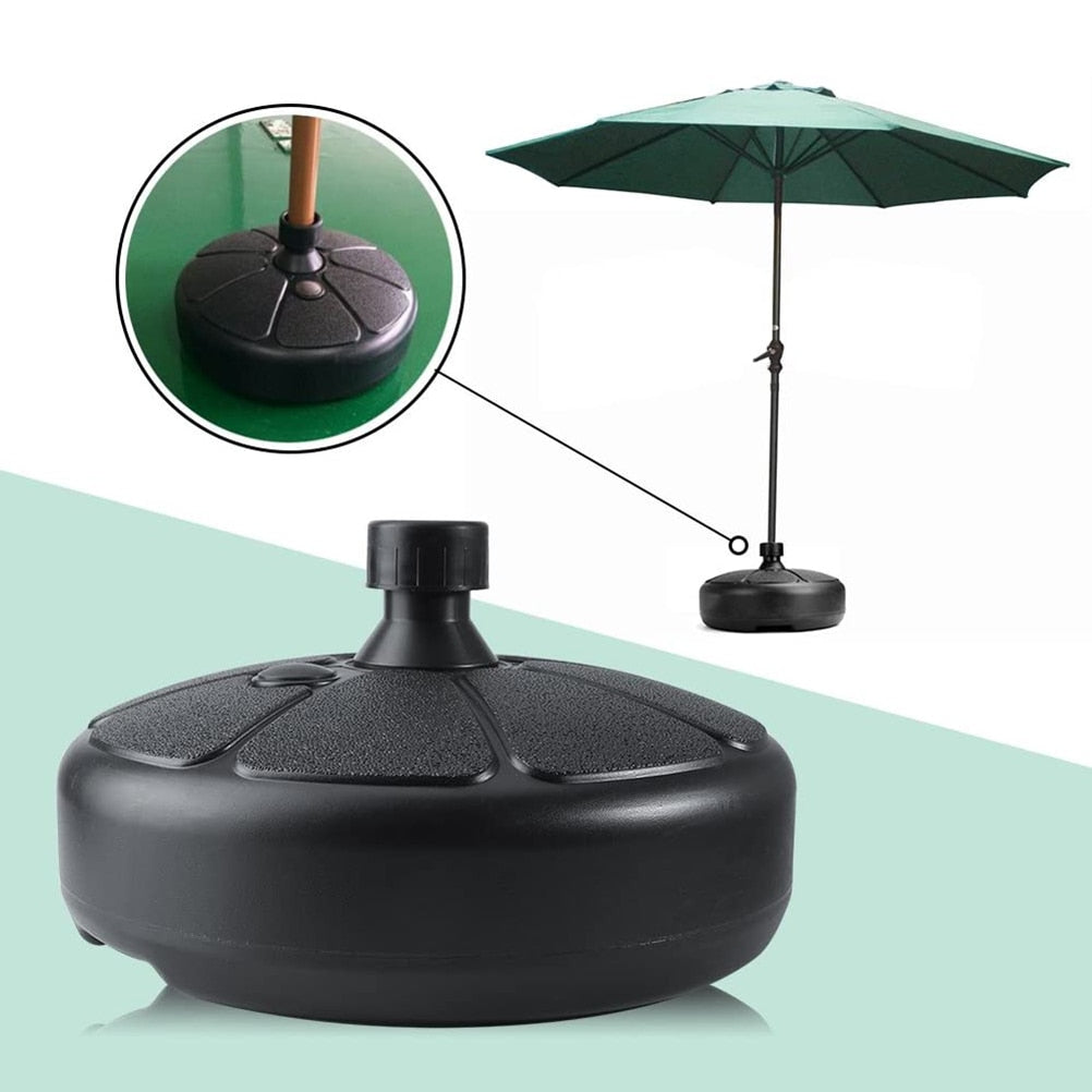 Portable Outdoor Parasol Garden Umbrella Base Stand Round Patio Beach Garden Patio Umbrella Support Sun Shelter Accessory