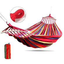 Load image into Gallery viewer, HooRu Outdoor Portable Hammock Backpacking Camping Lightweight Canvas Hammocks Garden Hanging Bed Swing Furniture for Travelling
