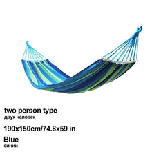 Load image into Gallery viewer, HooRu Outdoor Portable Hammock Backpacking Camping Lightweight Canvas Hammocks Garden Hanging Bed Swing Furniture for Travelling
