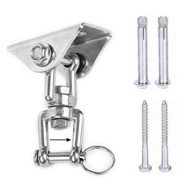 Load image into Gallery viewer, Hammock Swing Chair Hanging Kit Stainless Steel Swivel Hook Ceiling Mount
