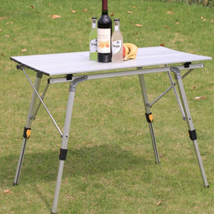 2019Outdoor Folding Table  Camping Aluminium Alloy Picnic Table Waterproof Durable Folding Table Desk For 90*53cm Beach table